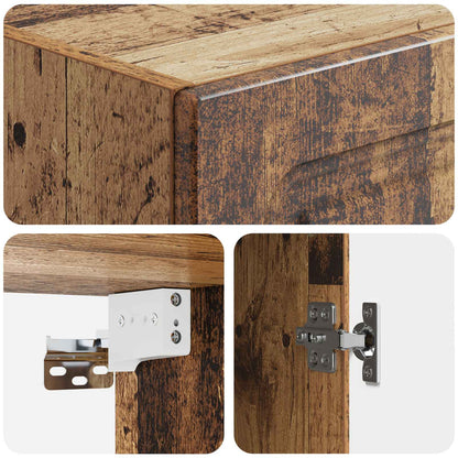 Wall-Mounted Cabinet 33 x 34.5 x 90 cm Engineered Wood Old Wood