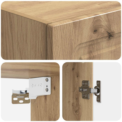 Wall-Mounted Cabinet 33 x 34.5 x 90 cm Engineered Wood