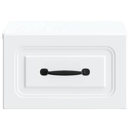 Wall-Mounted Bedside Cabinet White 34.5 x 33 x 20 cm