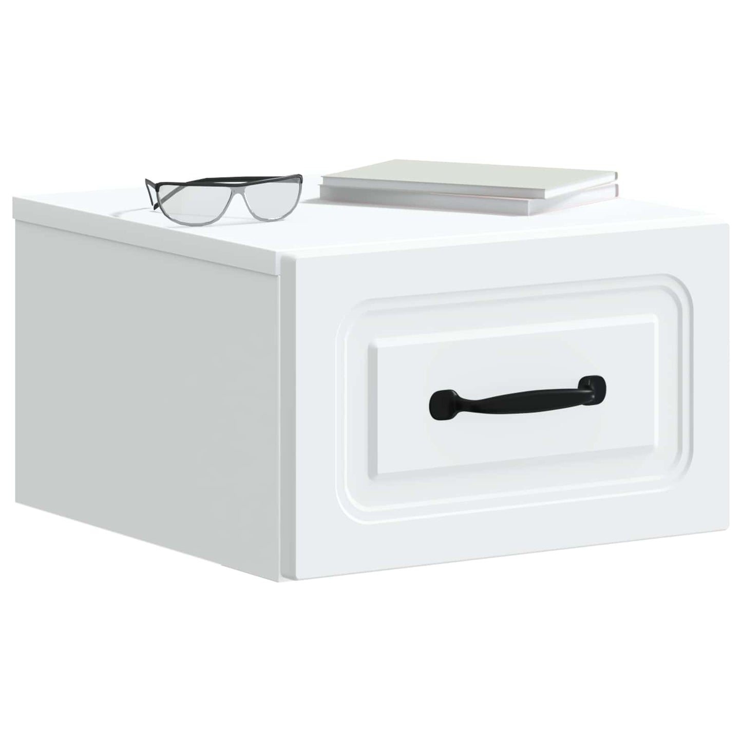 Wall-Mounted Bedside Cabinet White 34.5 x 33 x 20 cm