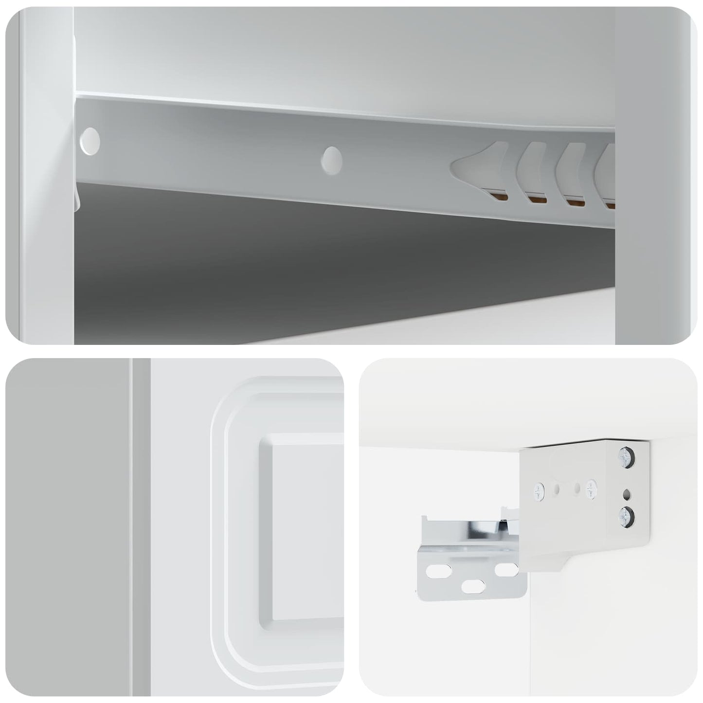 Wall-Mounted Bedside Cabinet 2 pcs White 34.5 x 33 x 20 cm