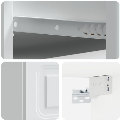 Wall-Mounted Bedside Cabinet 2 pcs White 34.5 x 33 x 20 cm