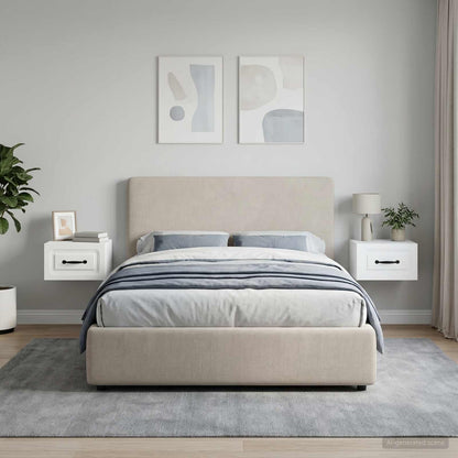 Wall-Mounted Bedside Cabinet 2 pcs White 34.5 x 33 x 20 cm