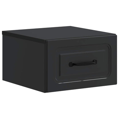 Wall-Mounted Bedside Cabinet Black 34.5 x 33 x 20 cm