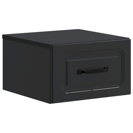 Wall-Mounted Bedside Cabinet Black 34.5 x 33 x 20 cm