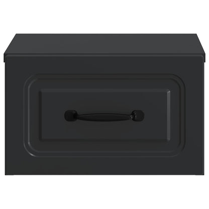 Wall-Mounted Bedside Cabinet Black 34.5 x 33 x 20 cm
