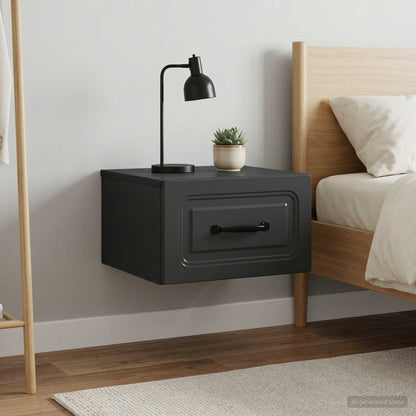 Wall-Mounted Bedside Cabinet 2 pcs Black 34.5 x 33 x 20 cm