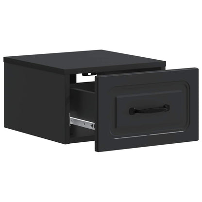 Wall-Mounted Bedside Cabinet 2 pcs Black 34.5 x 33 x 20 cm