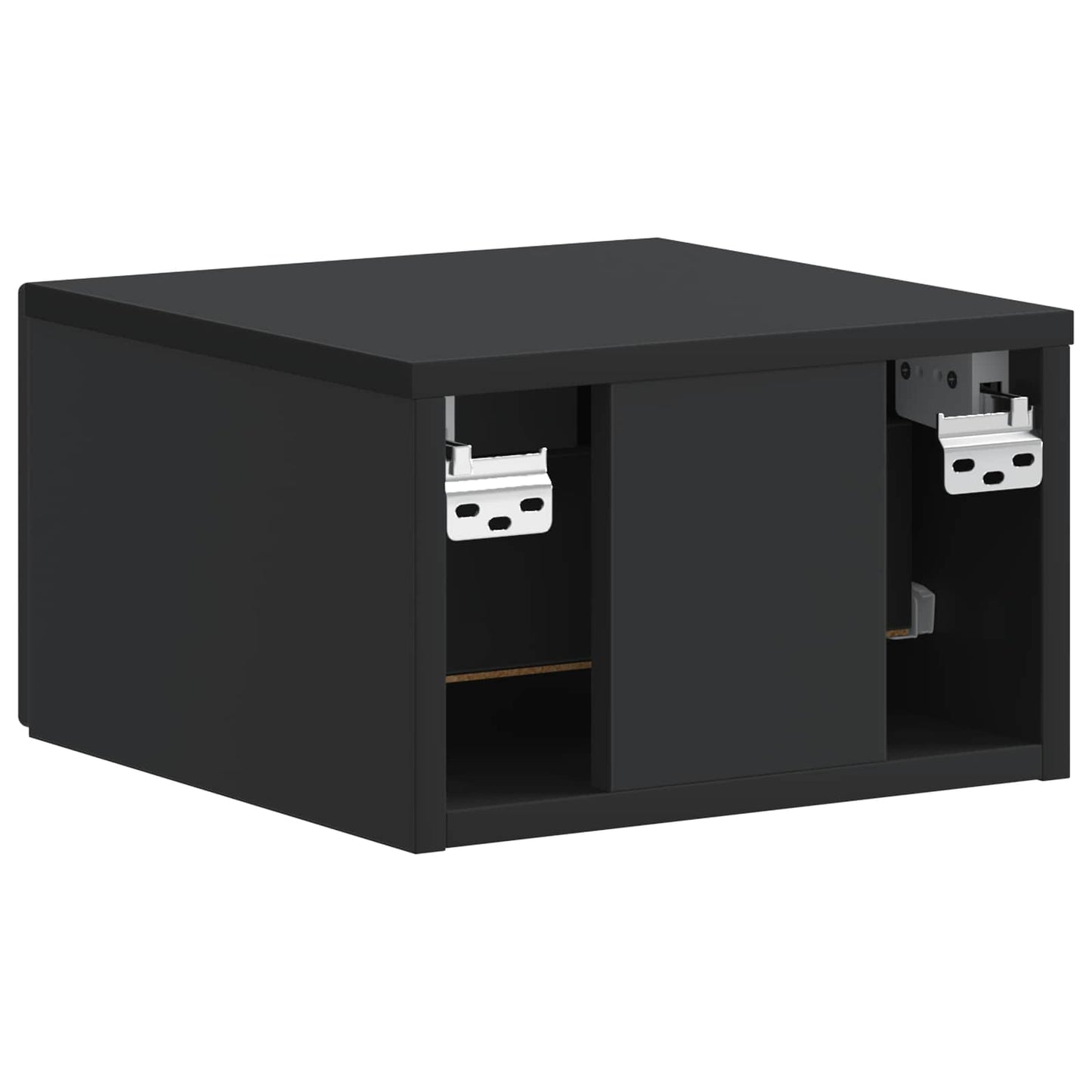 Wall-Mounted Bedside Cabinet 2 pcs Black 34.5 x 33 x 20 cm
