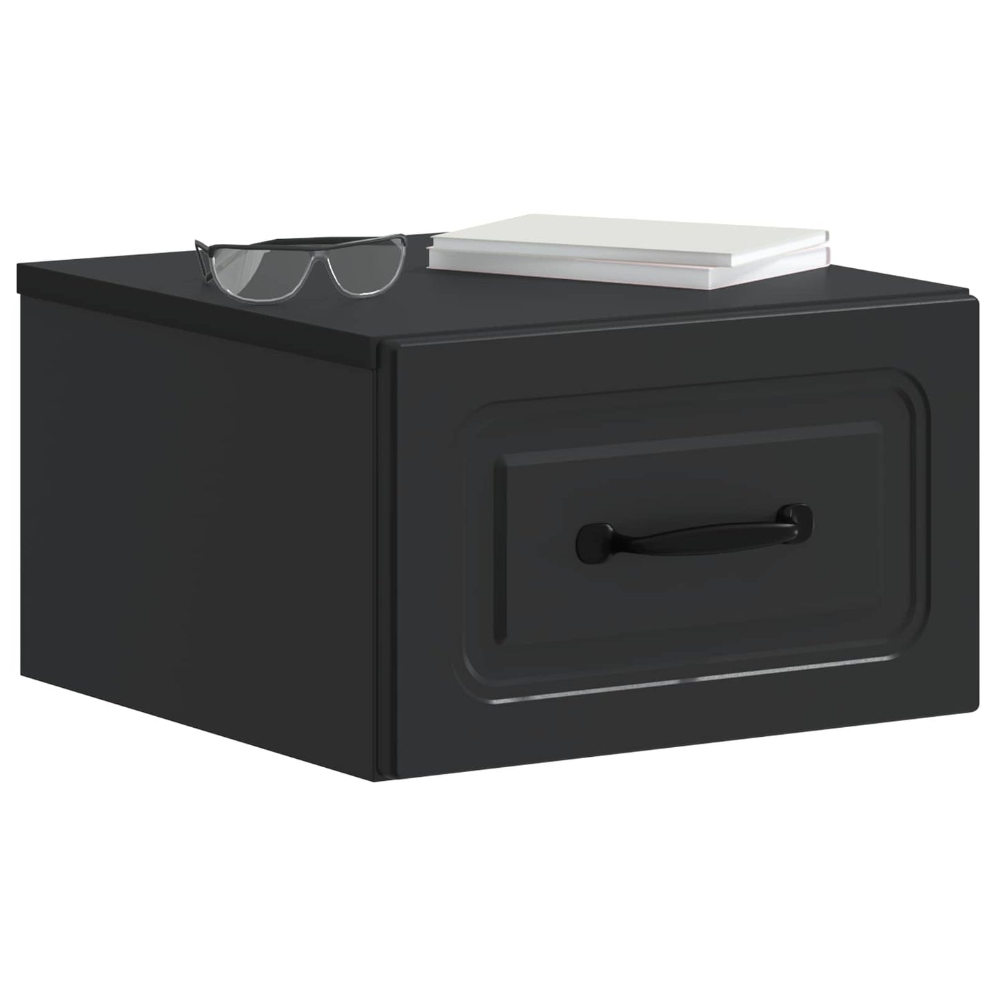 Wall-Mounted Bedside Cabinet 2 pcs Black 34.5 x 33 x 20 cm