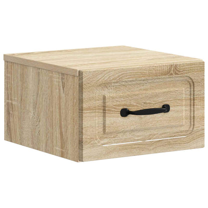 Wall-Mounted Bedside Cabinet Sonoma Oak 34.5 x 33 x 20 cm