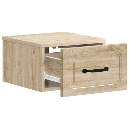 Wall-Mounted Bedside Cabinet Sonoma Oak 34.5 x 33 x 20 cm