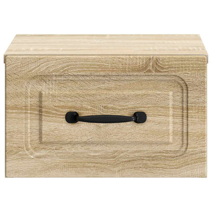 Wall-Mounted Bedside Cabinet 2 pcs Sonoma Oak 34.5 x 33 x 20 cm