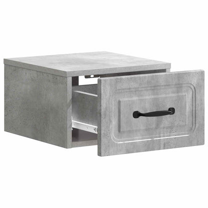 Wall-Mounted Bedside Cabinet Concrete Grey 34.5 x 33 x 20 cm