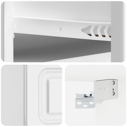 Wall-Mounted Bedside Cabinet High Gloss White 34.5 x 33 x 20 cm