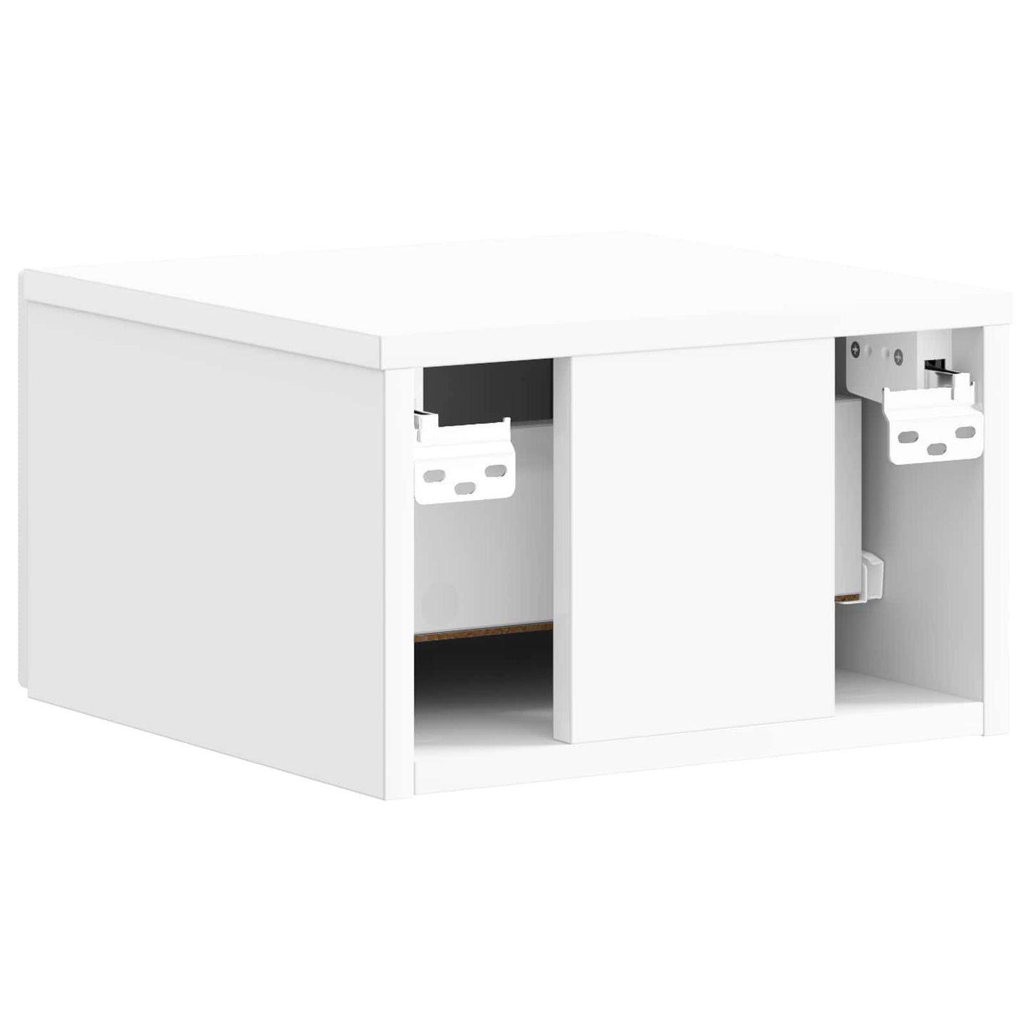 Wall-Mounted Bedside Cabinet High Gloss White 34.5 x 33 x 20 cm