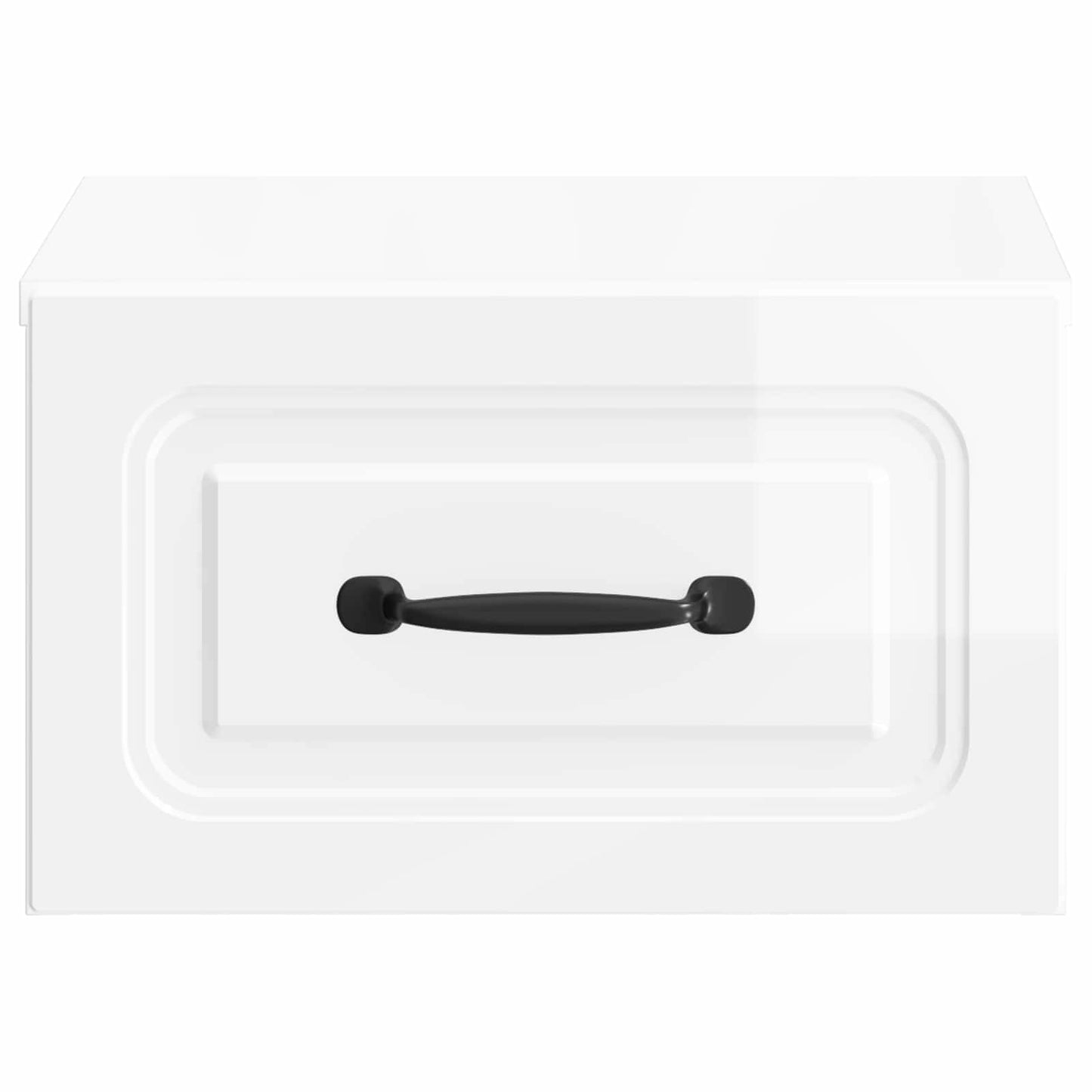 Wall-Mounted Bedside Cabinet High Gloss White 34.5 x 33 x 20 cm