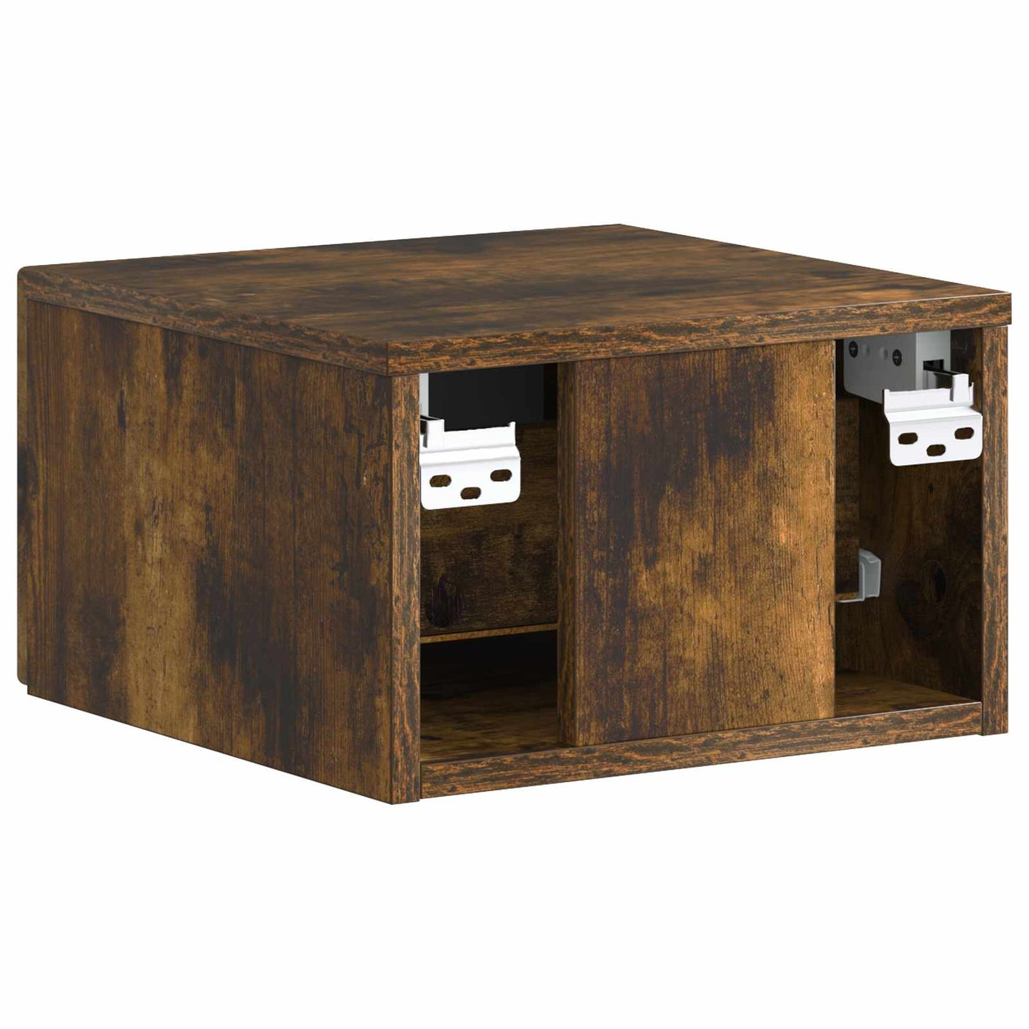 Wall-Mounted Bedside Cabinet Smoked Oak 34.5 x 33 x 20 cm