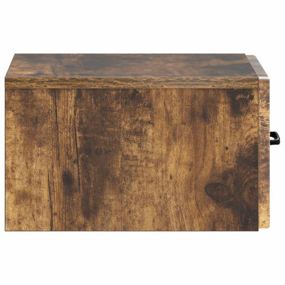 Wall-Mounted Bedside Cabinet Smoked Oak 34.5 x 33 x 20 cm