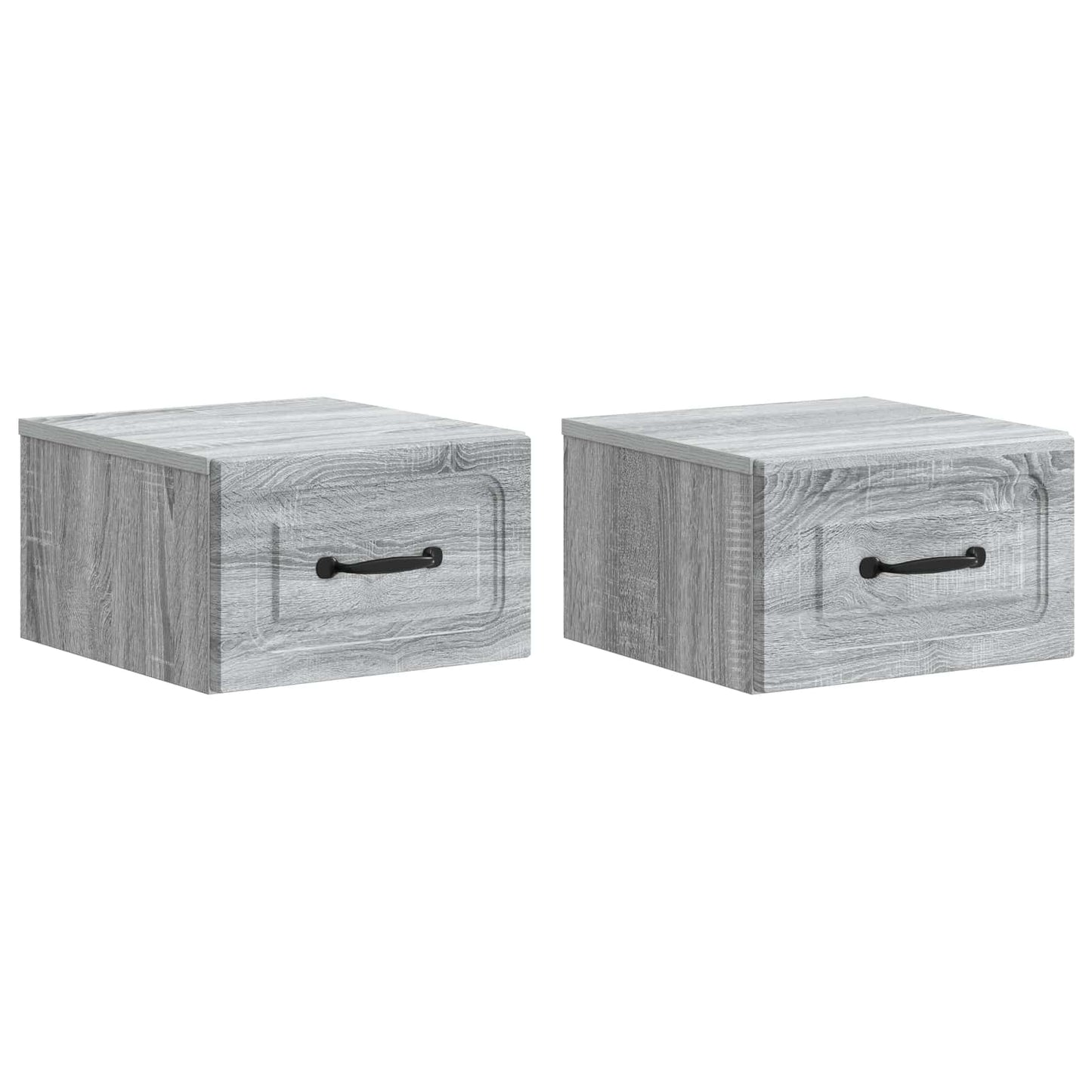 Wall-Mounted Bedside Cabinet 2 pcs Grey Sonoma Engineered Wood