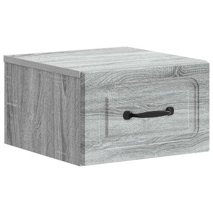 Wall-Mounted Bedside Cabinet 2 pcs Grey Sonoma Engineered Wood