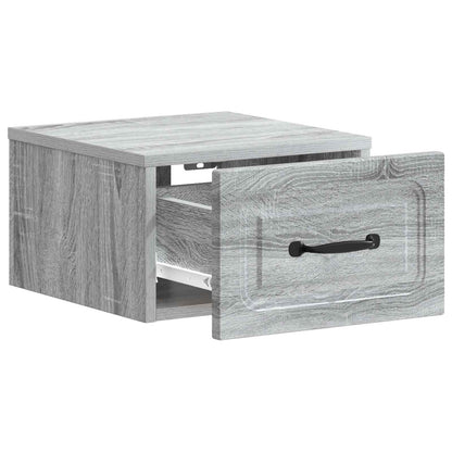 Wall-Mounted Bedside Cabinet 2 pcs Grey Sonoma Engineered Wood