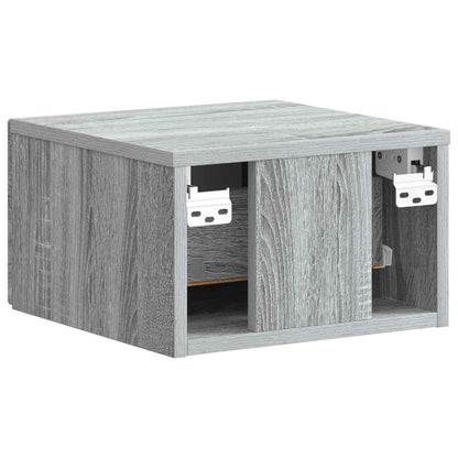 Wall-Mounted Bedside Cabinet 2 pcs Grey Sonoma Engineered Wood