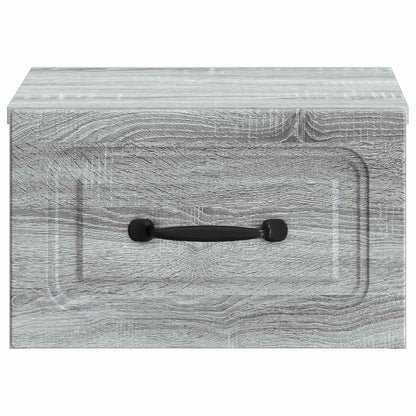 Wall-Mounted Bedside Cabinet 2 pcs Grey Sonoma Engineered Wood