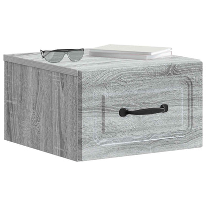 Wall-Mounted Bedside Cabinet 2 pcs Grey Sonoma Engineered Wood