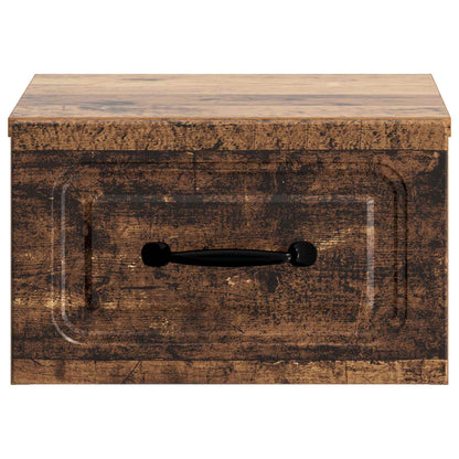 Wall-Mounted Bedside Cabinet Old Wood 34.5 x 33 x 20 cm