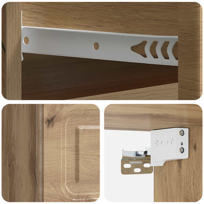 Wall-Mounted Bedside Cabinet Artisan Oak 34.5 x 33 x 20 cm