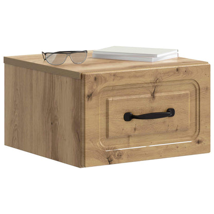 Wall-Mounted Bedside Cabinet 2 pcs Artisan Oak Engineered Wood