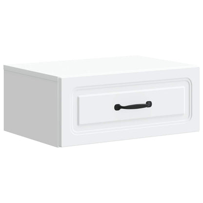 Wall-Mounted Bedside Cabinet White 49 x 34.5 x 20 cm