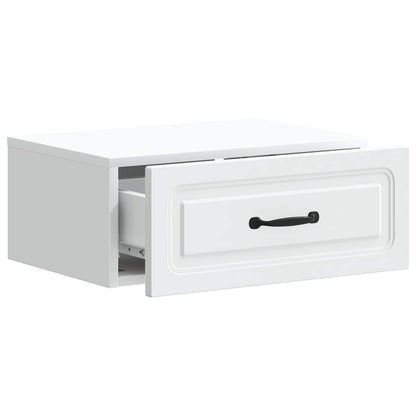 Wall-Mounted Bedside Cabinet White 49 x 34.5 x 20 cm