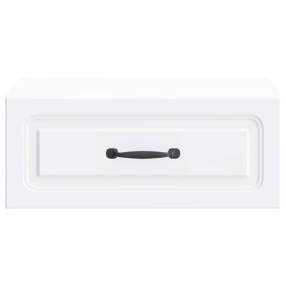 Wall-Mounted Bedside Cabinet White 49 x 34.5 x 20 cm