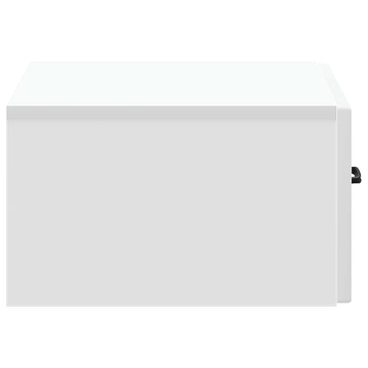 Wall-Mounted Bedside Cabinet White 49 x 34.5 x 20 cm