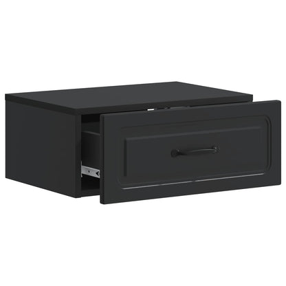 Wall-Mounted Bedside Cabinet 2 pcs Black 49 x 34.5 x 20 cm