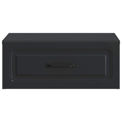 Wall-Mounted Bedside Cabinet 2 pcs Black 49 x 34.5 x 20 cm