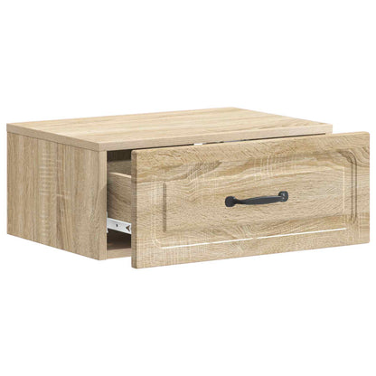 Wall-Mounted Bedside Cabinet Sonoma Oak 49 x 34.5 x 20 cm