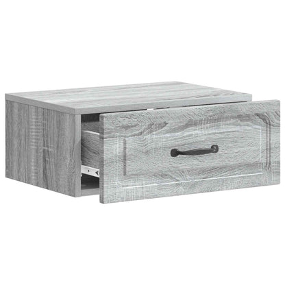 Wall-Mounted Bedside Cabinet 2 pcs Grey Sonoma Engineered Wood