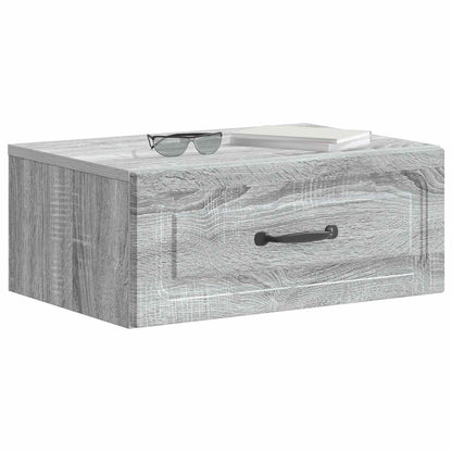 Wall-Mounted Bedside Cabinet 2 pcs Grey Sonoma Engineered Wood