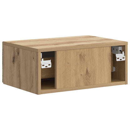 Wall-Mounted Bedside Cabinet Artisan Oak 49 x 34.5 x 20 cm