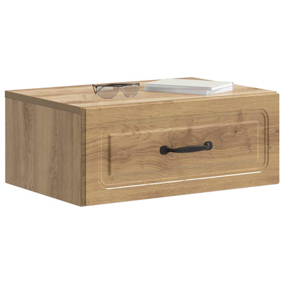 Wall-Mounted Bedside Cabinet Artisan Oak 49 x 34.5 x 20 cm