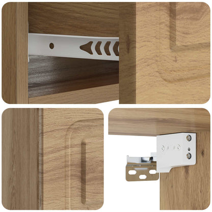 Wall-Mounted Bedside Cabinet 2 pcs Artisan Oak