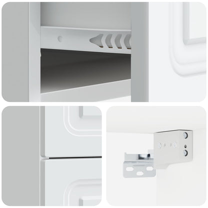 Wall-Mounted Bedside Cabinet 2 pcs White 34.5 x 33 x 40 cm