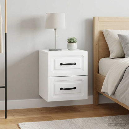 Wall-Mounted Bedside Cabinet 2 pcs White 34.5 x 33 x 40 cm