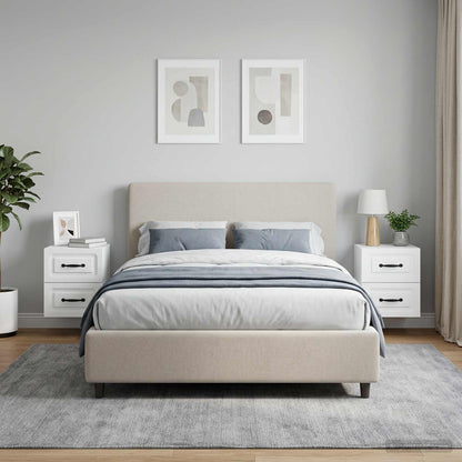 Wall-Mounted Bedside Cabinet 2 pcs White 34.5 x 33 x 40 cm