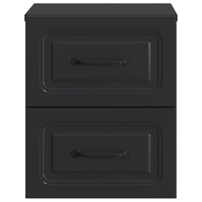 Wall-Mounted Bedside Cabinet Black 34.5 x 33 x 40 cm