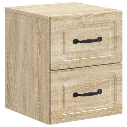 Wall-Mounted Bedside Cabinet Sonoma Oak 34.5 x 33 x 40 cm