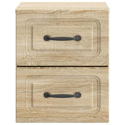 Wall-Mounted Bedside Cabinet Sonoma Oak 34.5 x 33 x 40 cm